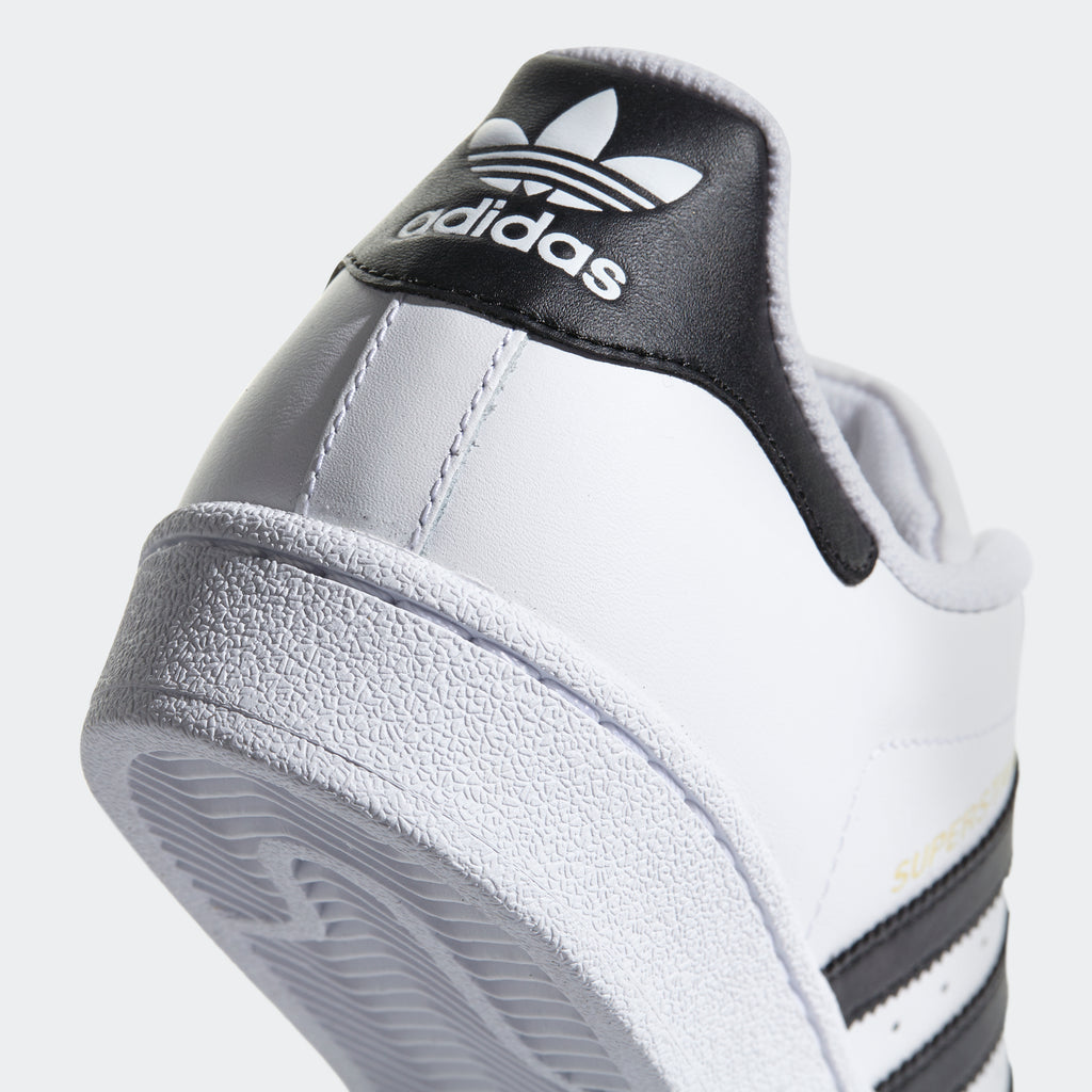 Men's adidas Originals Superstar Shoes White/Black C77124 | Chicago City Sports | rear view