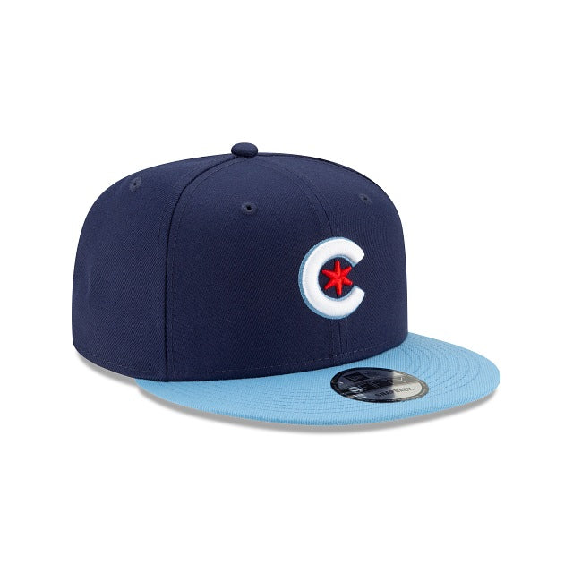cubs city connect adjustable hat
