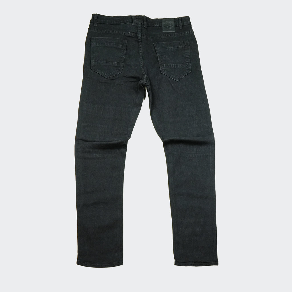 Men's OPS Slim Stretch Paneled Denim Jeans Jet Black