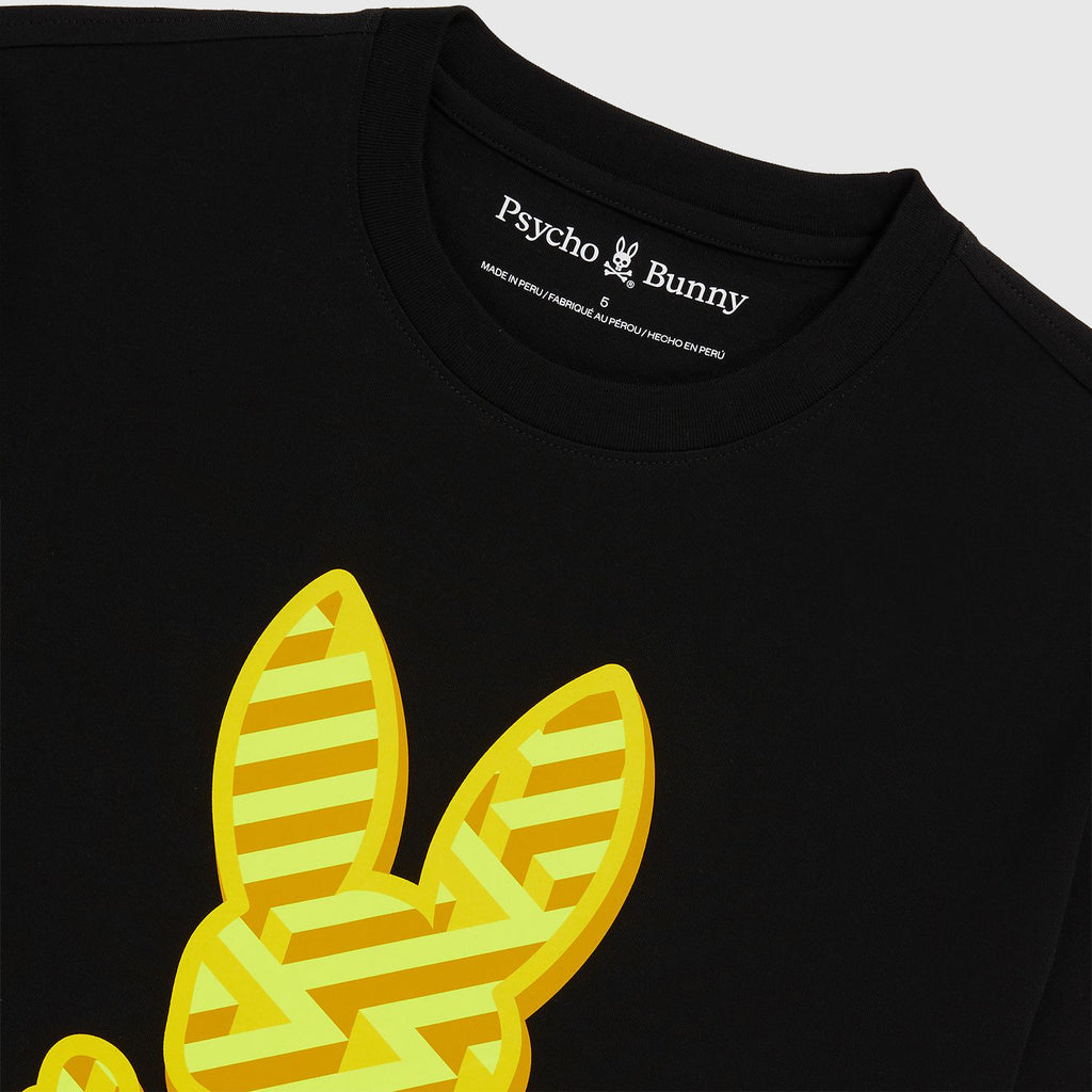 Men's Psycho Bunny Pisani Bunny Graphic Tee Black