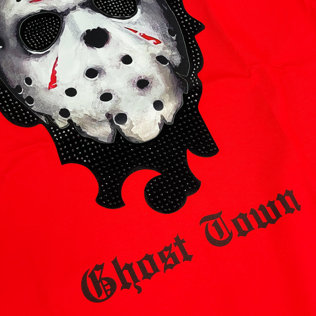 Men's Roku Studio Ghost Town T-Shirt Red | Chicago City Sports | up close view 