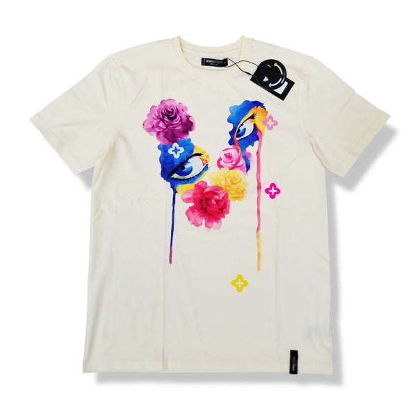 Men's Roku Studio Flower Eyes T-Shirt Eggshell | Chicago City Sports