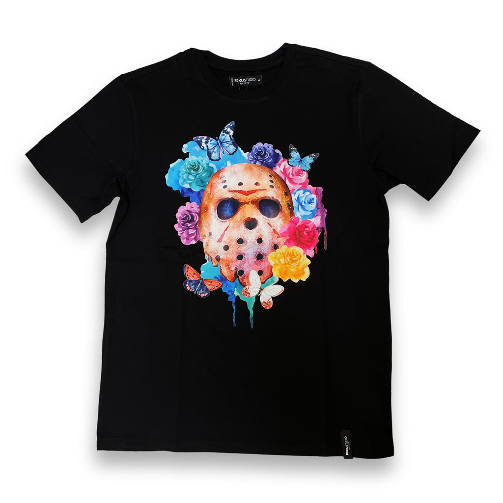 Men's Roku Studio Floral Mask T-Shirt Black