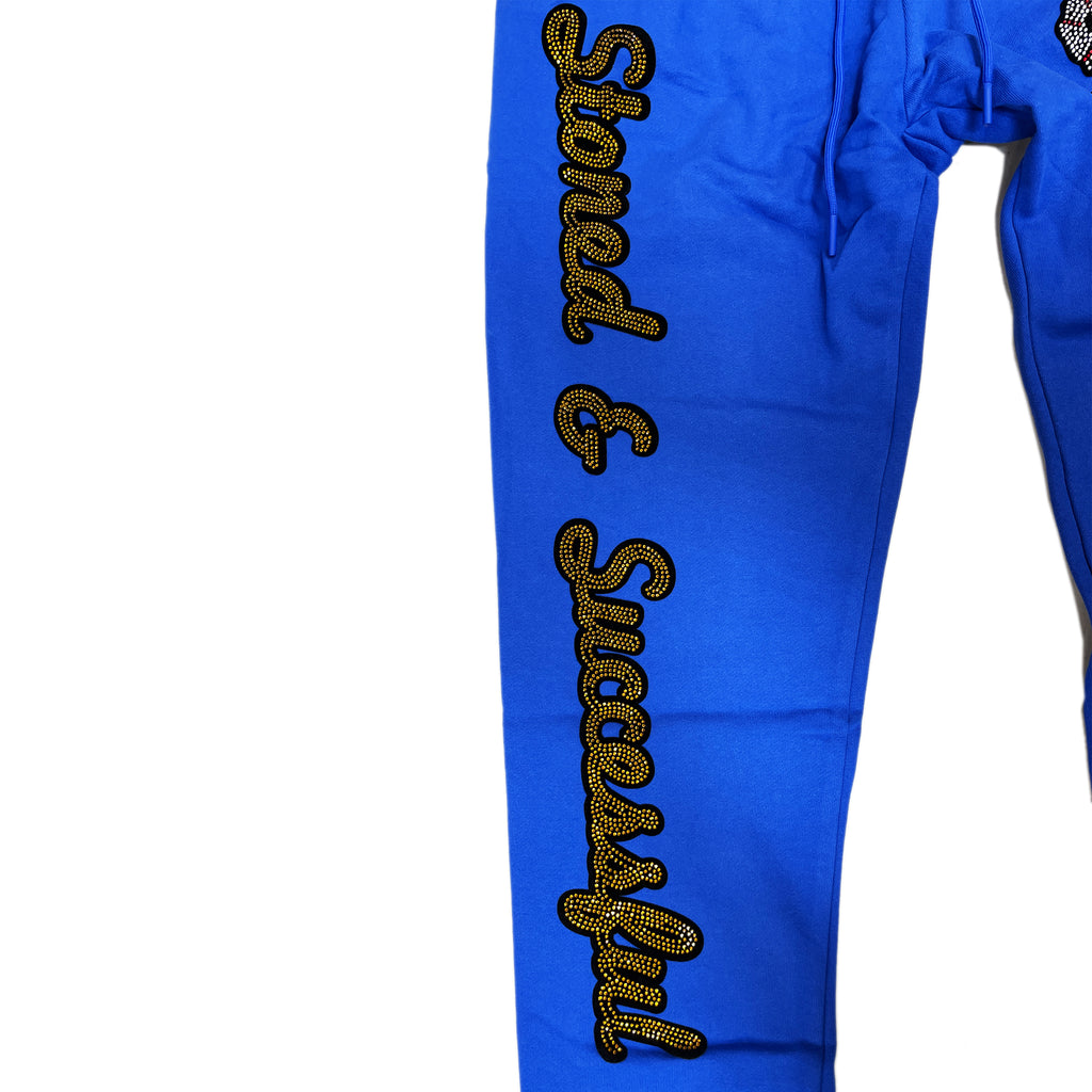 Men's Roku Studio Rhinestone Stoned Joggers Royal