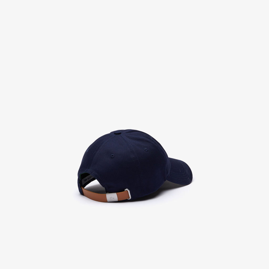 Lacoste Contrast Strap and Oversized Crocodile Cotton Cap Navy