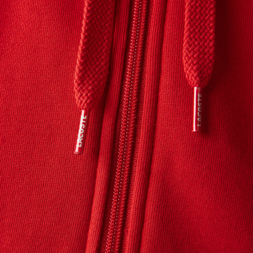 Men's Lacoste SPORT Lightweight Bi-material Hoodie Red