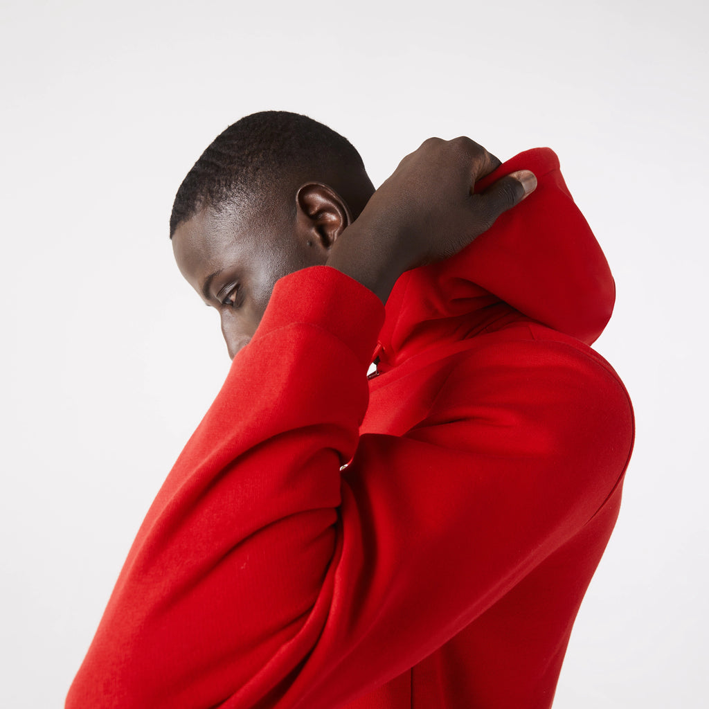 Men's Lacoste Kangaroo Pocket Fleece Sweatshirt Red