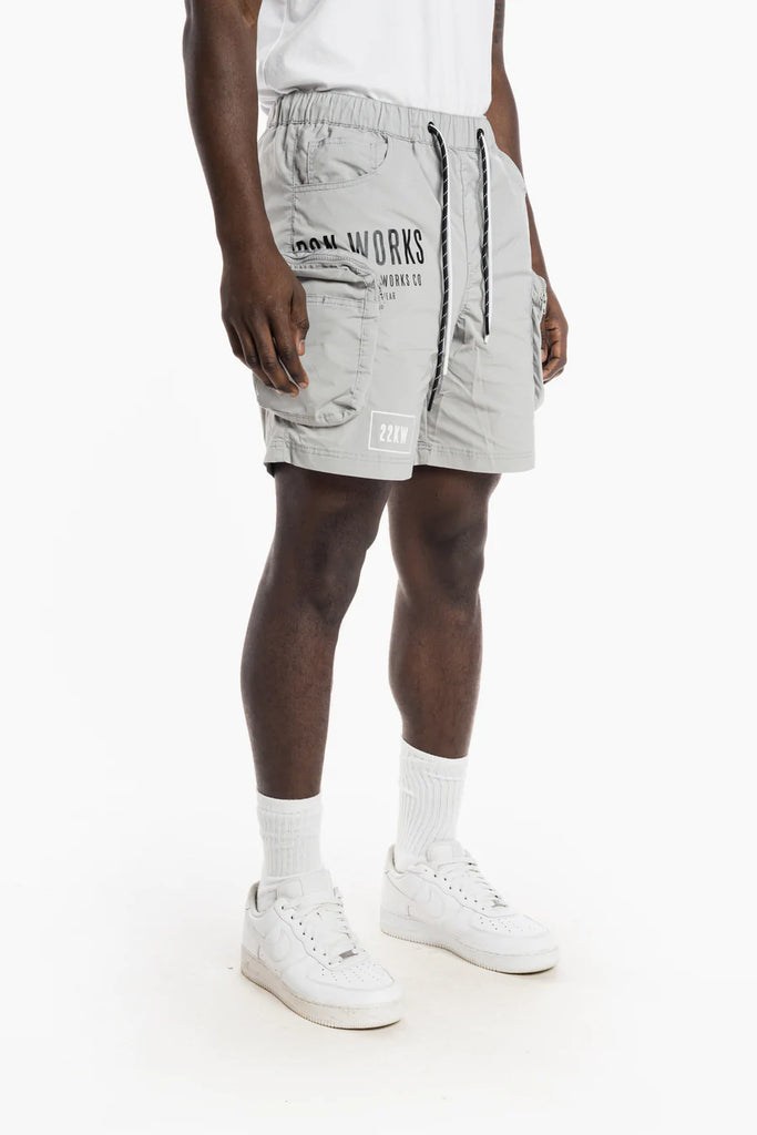 Men's Smoke Rise Printed Utility Fashion Shorts Light Grey