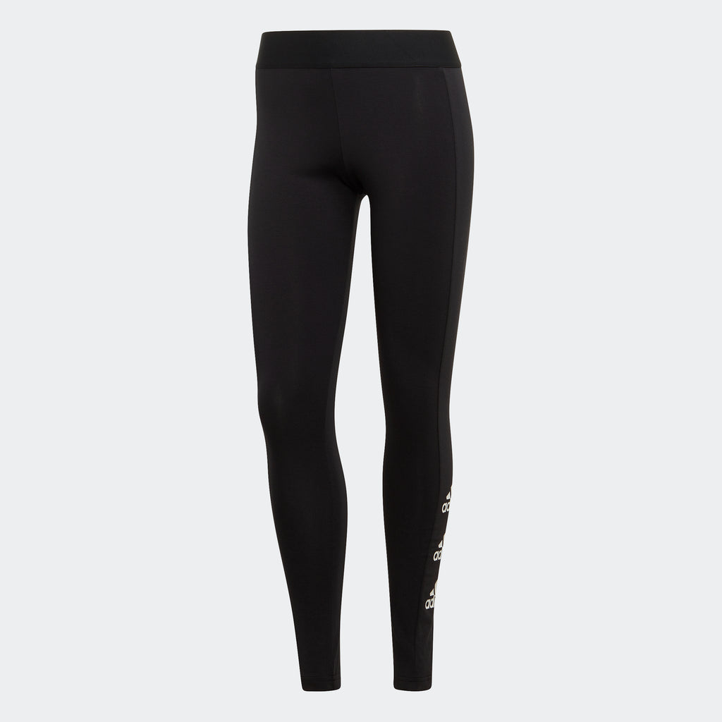 Women's adidas Essentials Stacked Logo Leggings Black FI4632 | Chicago City Sports | front view