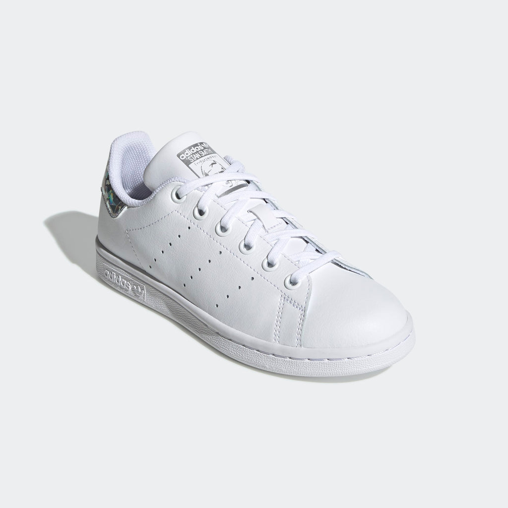 Kid's adidas Originals Stan Smith Shoes White Silver Iridescent