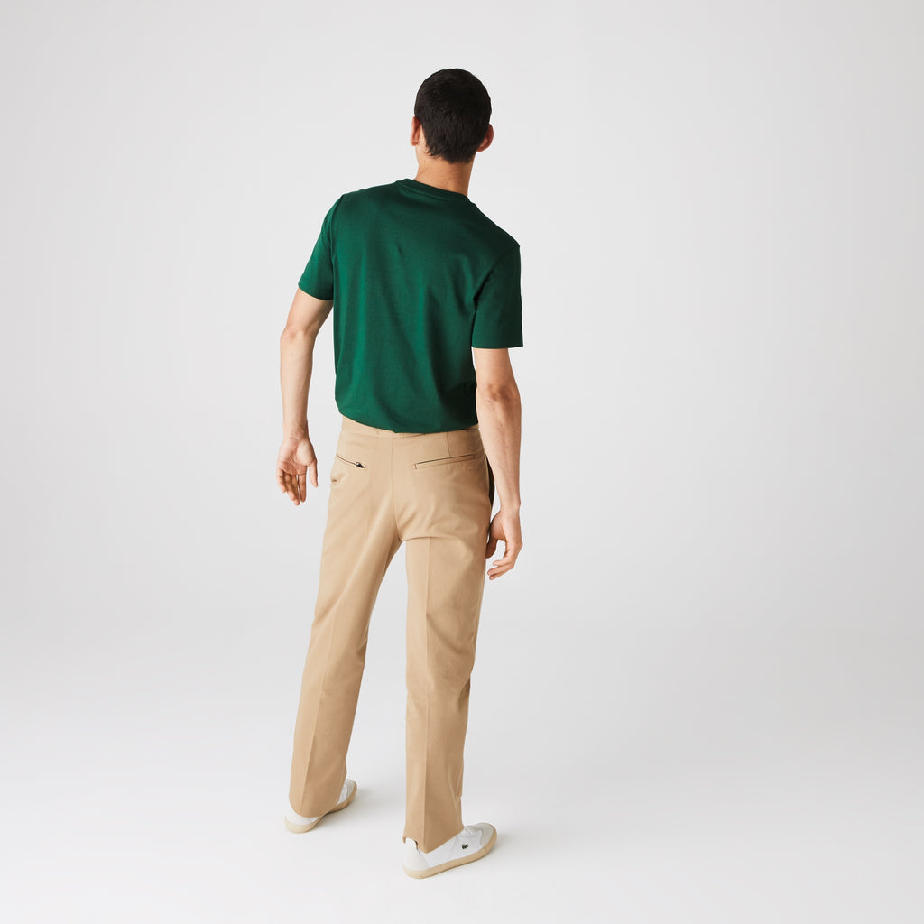 Men's Lacoste And Crocodile Branded Cotton Tee Green