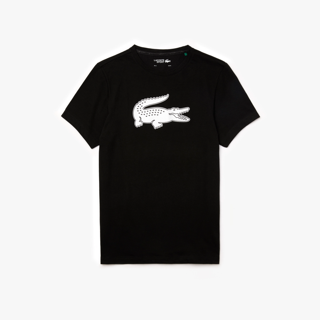 Men's Lacoste SPORT 3D Print Crocodile Jersey T-Shirt Black