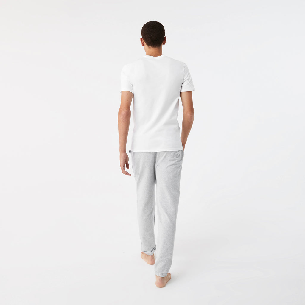 Men's Lacoste Crew Neck Cotton T-Shirt 3-Pack White