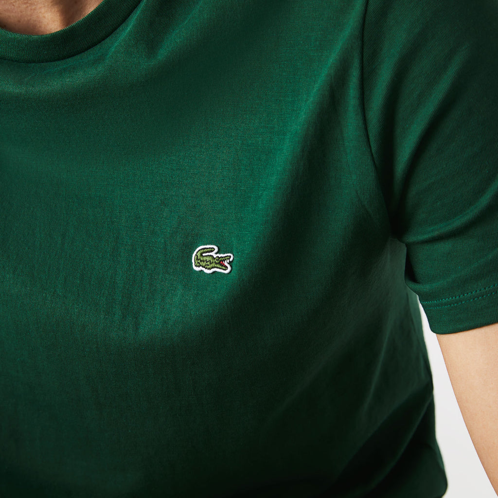 Men's Lacoste Crew Neck Pima Cotton Jersey T-Shirt Green