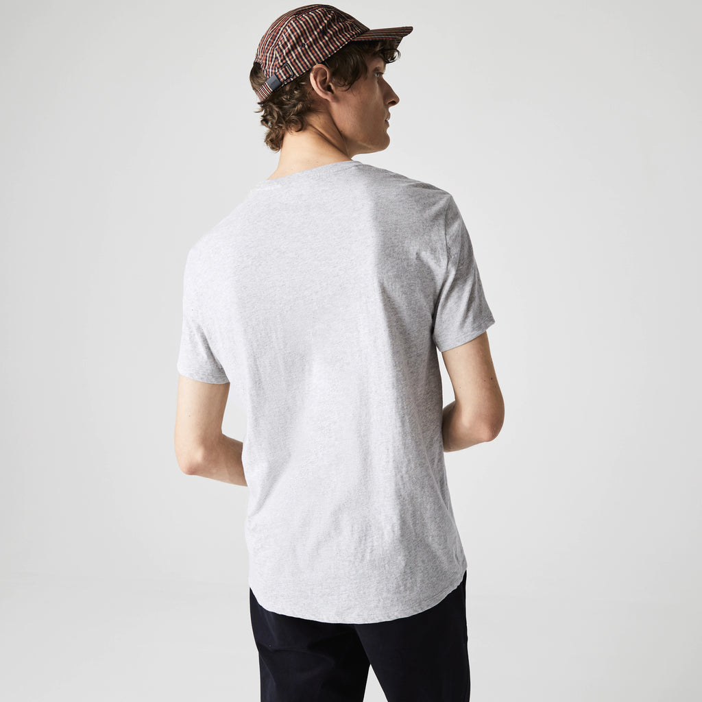 Men's Lacoste Crew Neck Pima Cotton Jersey T-Shirt Grey