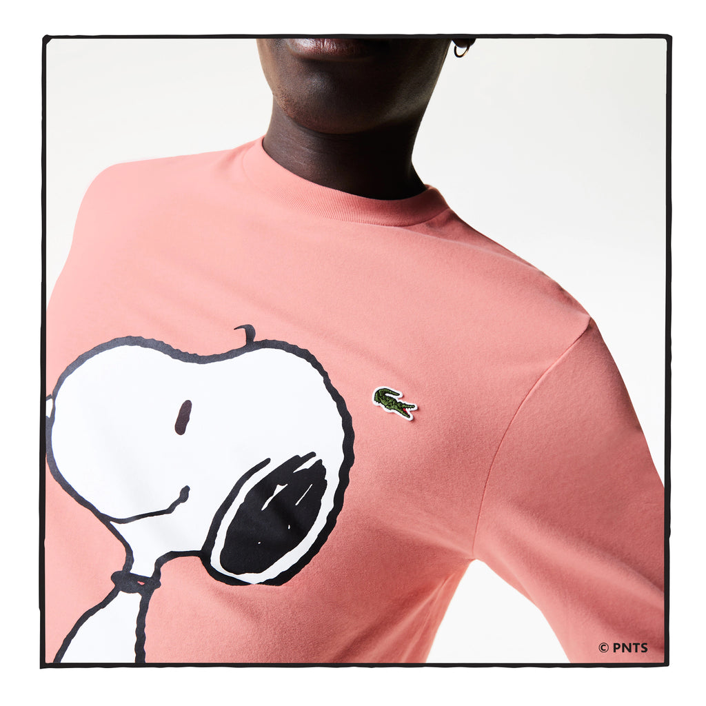 Men’s Lacoste x Peanuts Organic Cotton T-Shirt Pink