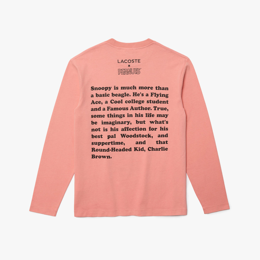 Men’s Lacoste x Peanuts Organic Cotton T-Shirt Pink