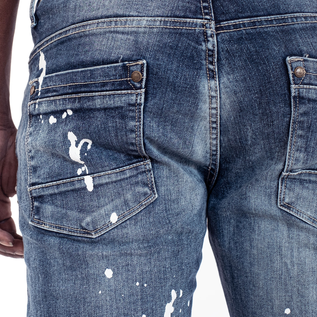 Men's TWO MILL TWENTY "Kedzie" Slim Fit Rip & Repair Jeans