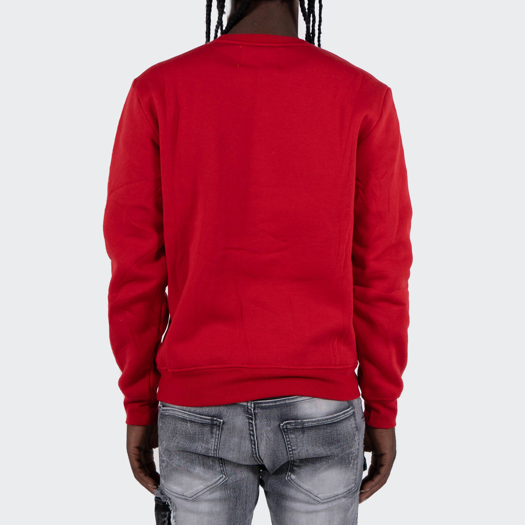 Men's TWO MILL TWENTY "Trust No One" Graphic Embroidered Sweatshirt Red