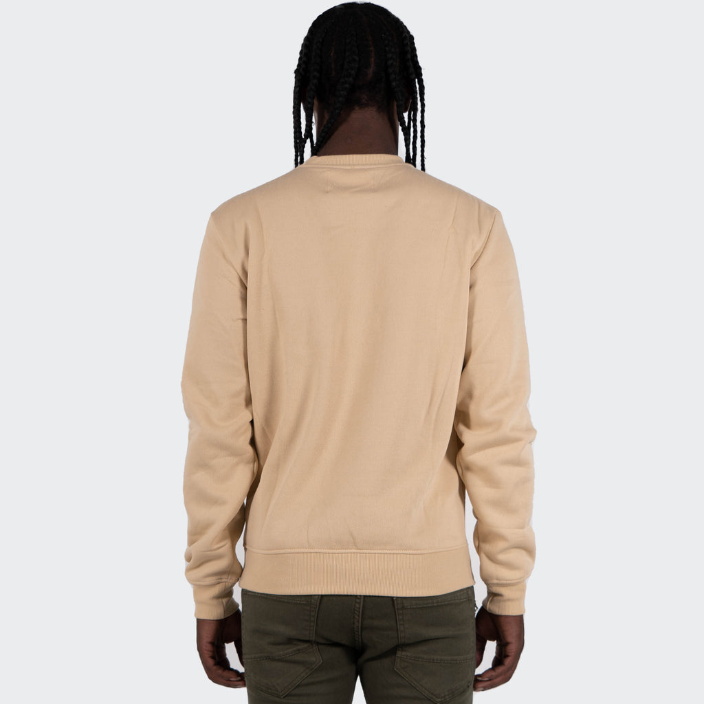 Men's TWO MILL TWENTY "Extraordinary" Graphic Embroidered Sweatshirt Khaki