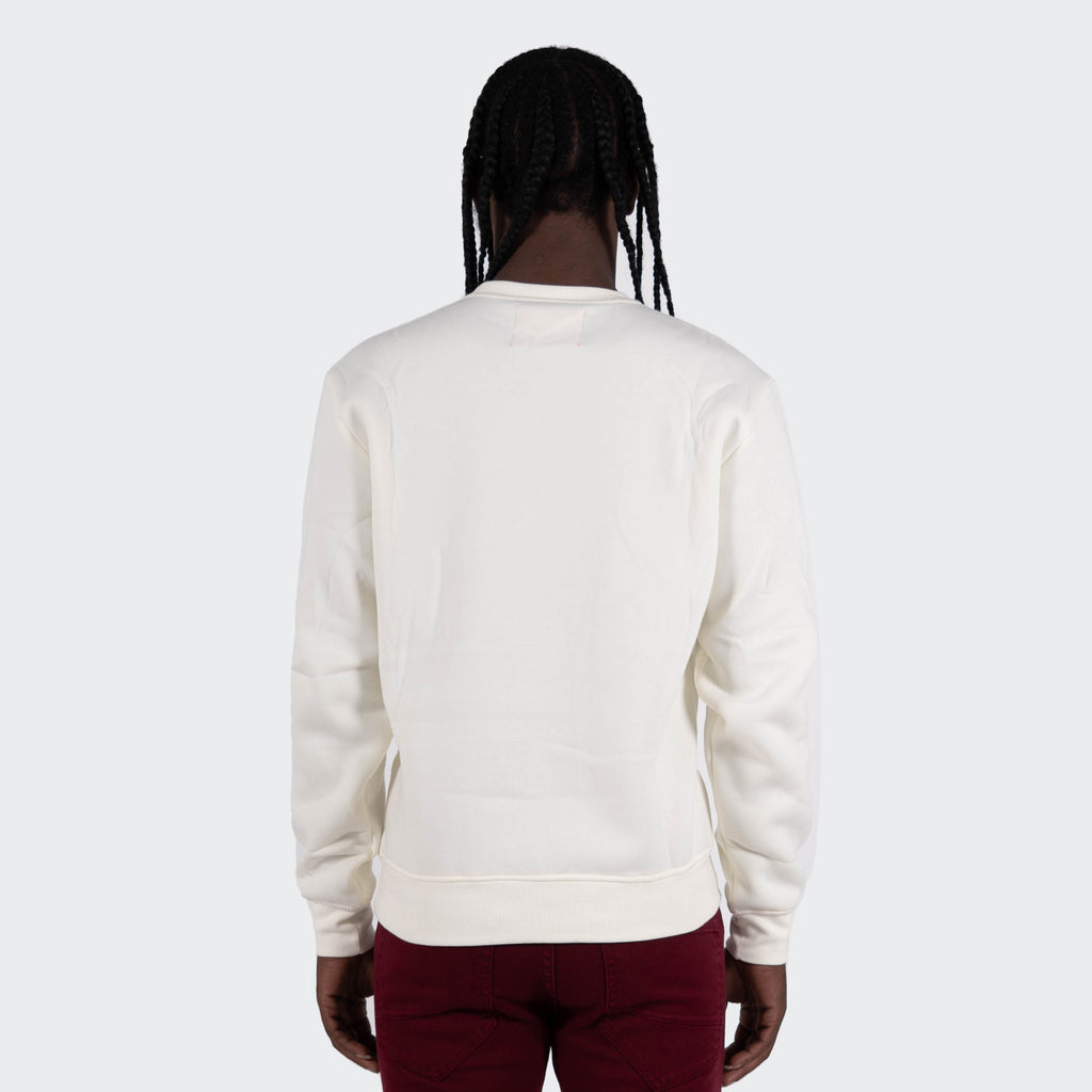 Men's TWO MILL TWENTY "Extraordinary" Graphic Embroidered Sweatshirt Off White