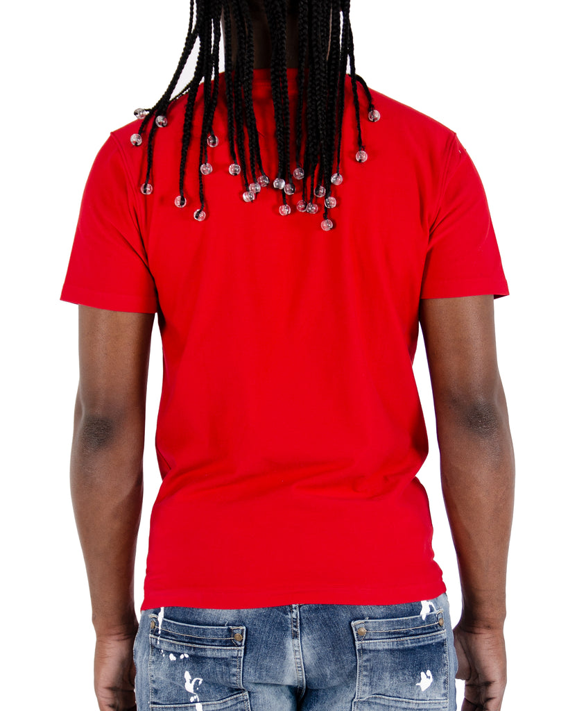 Men's Two Mill Twenty Inverse Logo Graphic T-Shirt Red