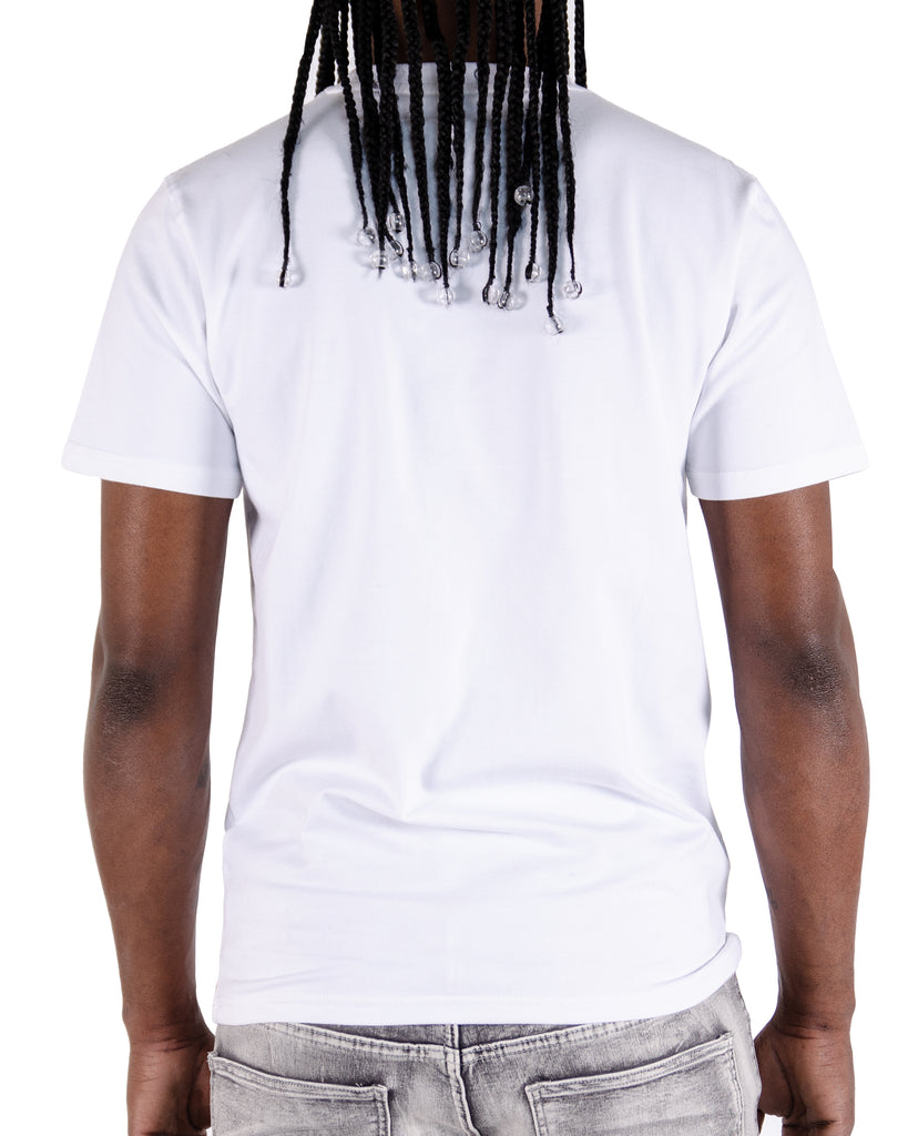 Men's Two Mill Twenty Inverse Logo Graphic T-Shirt White