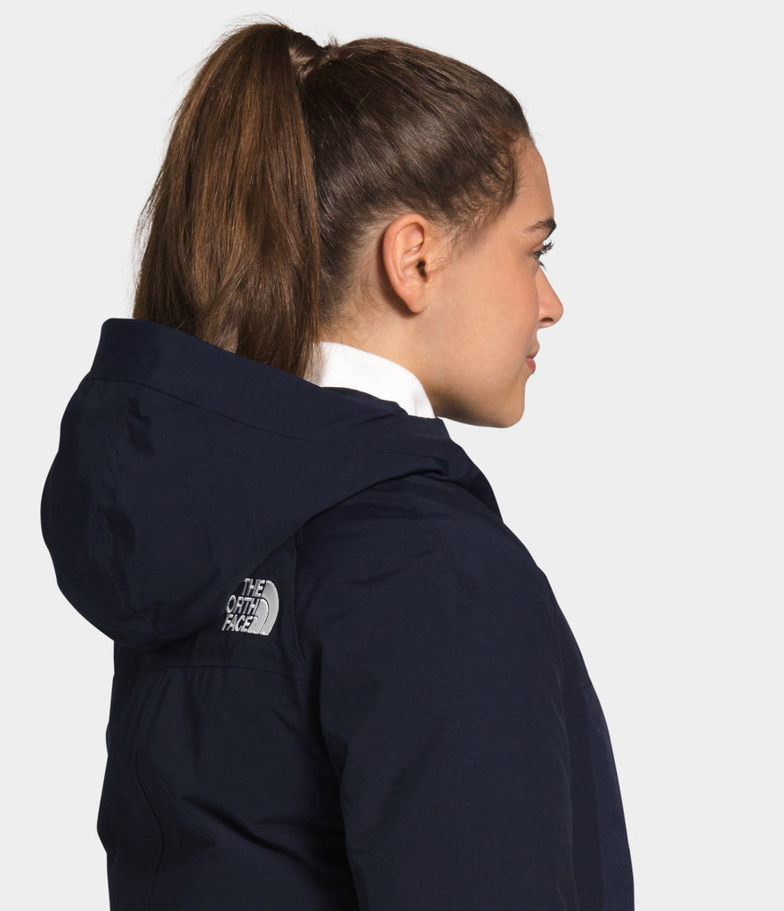 Women's The North Face New Outer Boroughs Parka Navy NF0A4R3JRG1 | Chicago City Sports | side rear view