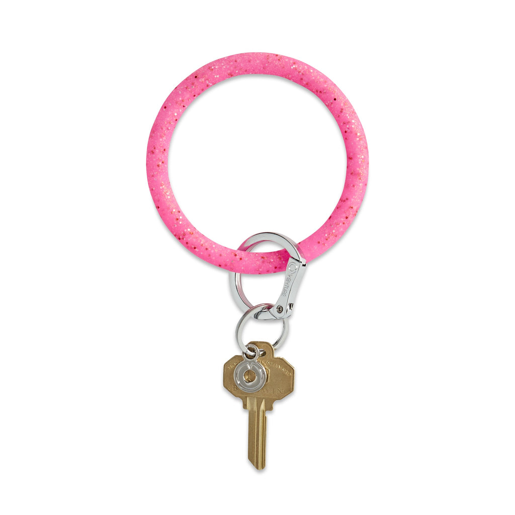 Big O Key Ring Silicone "Tickled Pink Confetti"