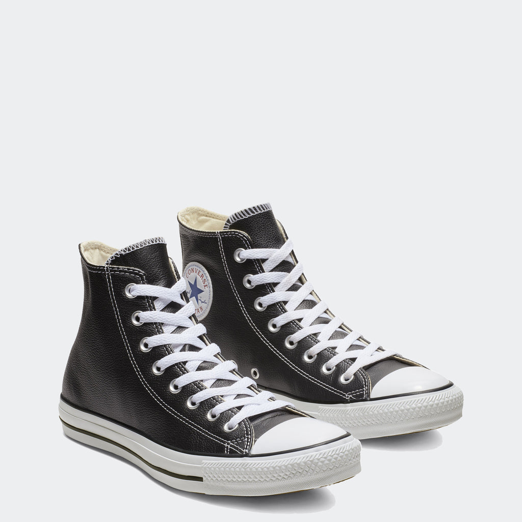Unisex Converse Chuck Taylor All Star Leather Hi Shoes Black