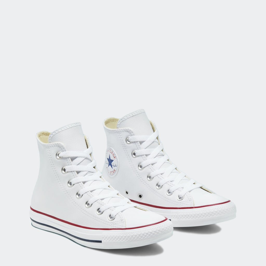 Unisex Converse Chuck Taylor All Star Leather Hi Shoes White