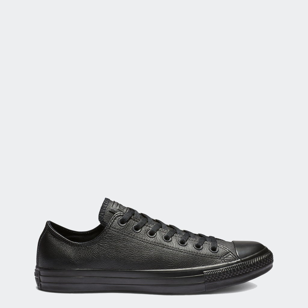 Unisex Converse Chuck Taylor All Star Leather Shoes Black Mono