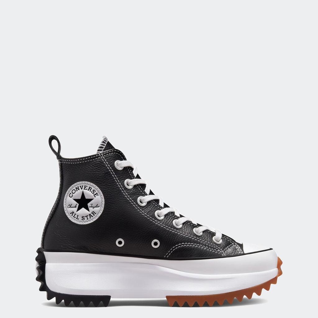 Unisex Converse Run Star Hike Platform Leather Shoes Black