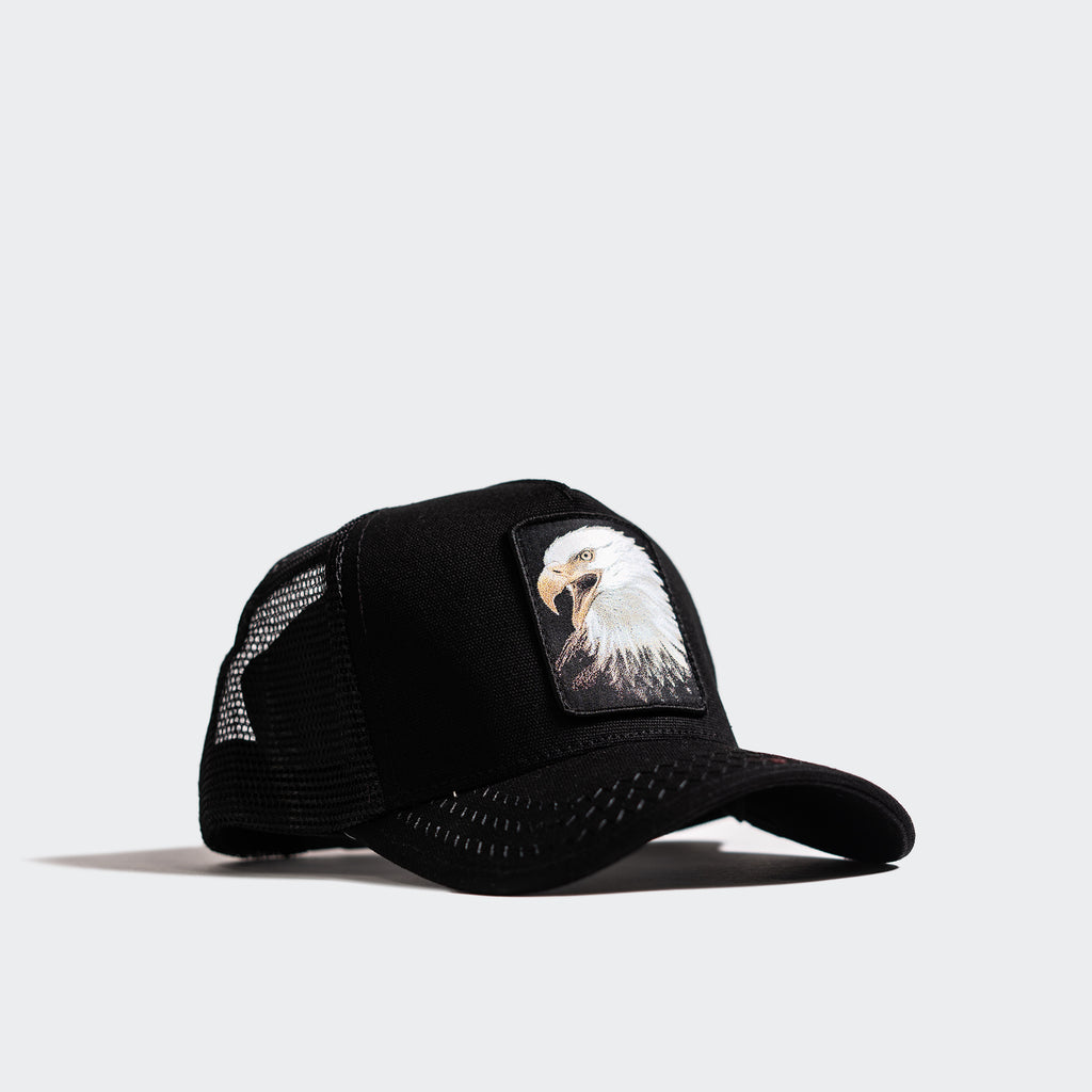 Unisex Gold Star Hat Eagle Black Trucker Hat