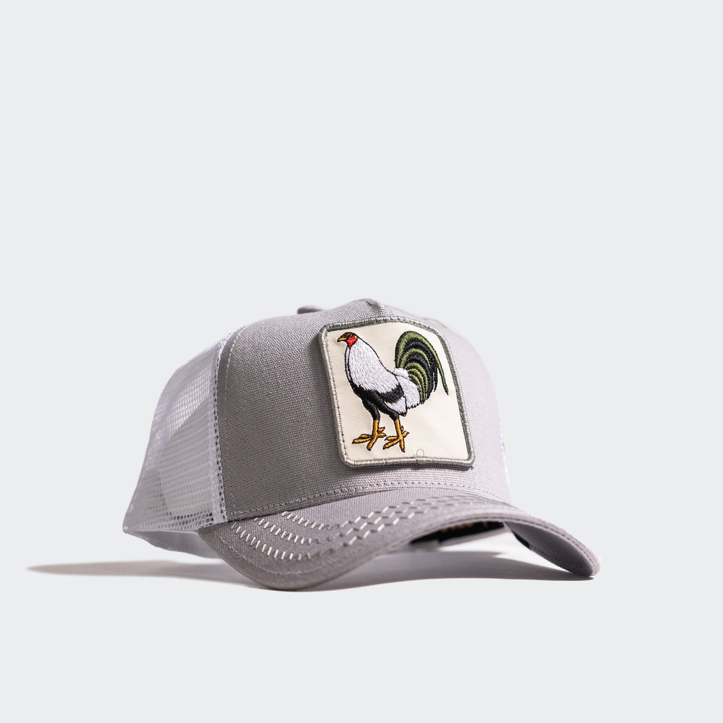 Unisex Gold Star Hat New Rooster Grey and White Trucker Hat