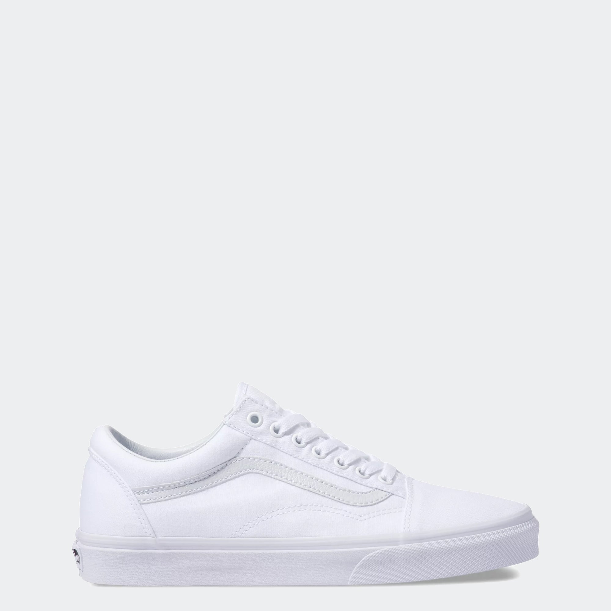 Men's Vans Canvas Old Skool Shoes True White