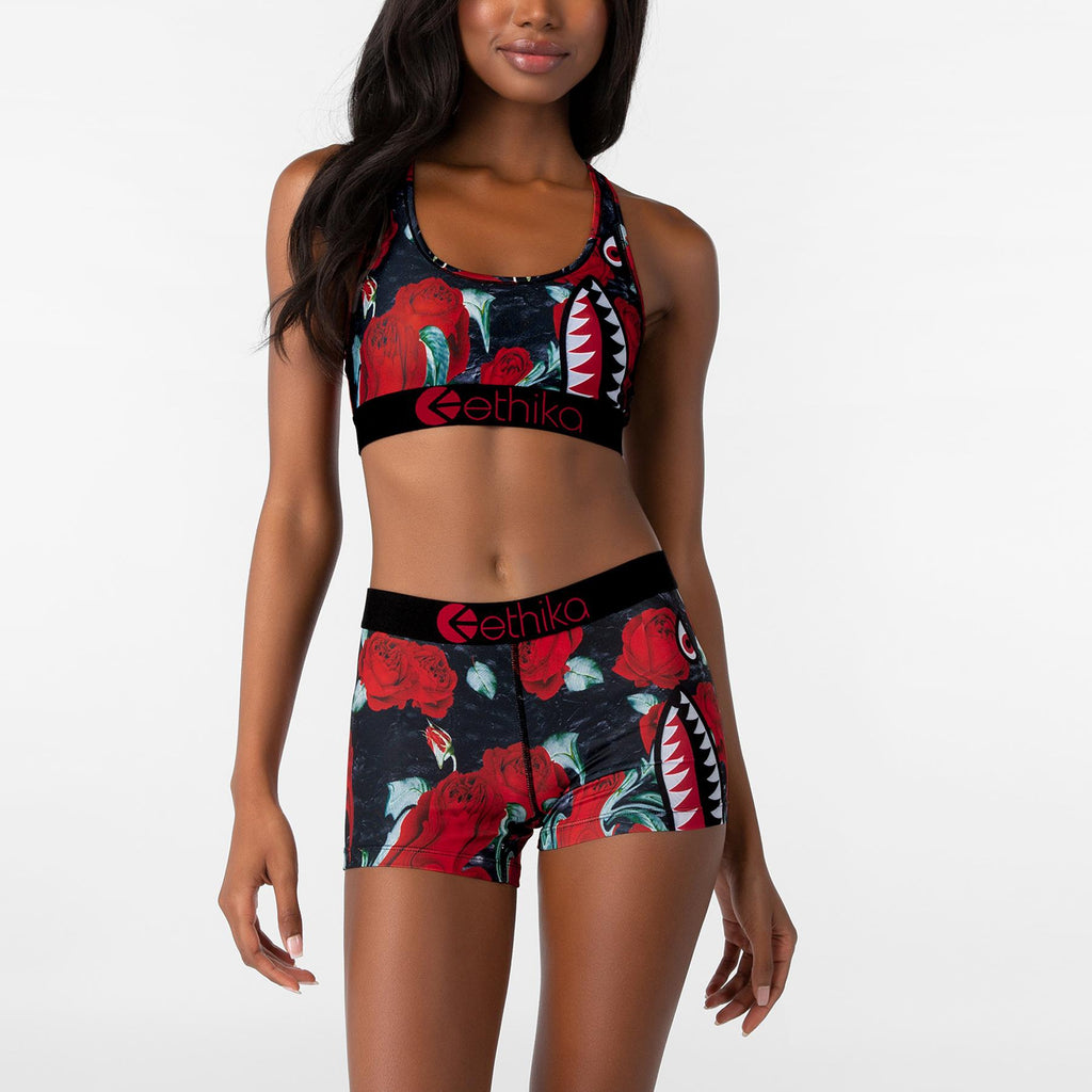 Women's PSD Solid Red Boy Shorts 321480061RE