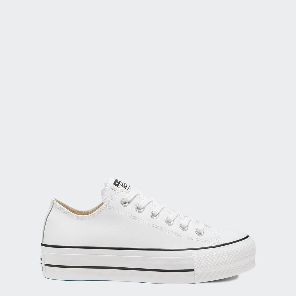 Women's Converse Leather Platform Chuck Taylor All Star Low Shoes White