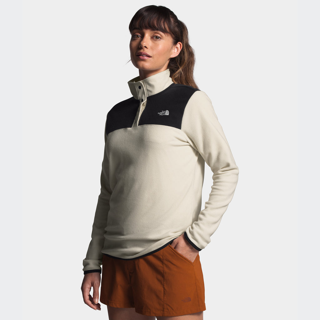 Women's The North Face TKA Glacier Snap-Neck Pullover Vintage White