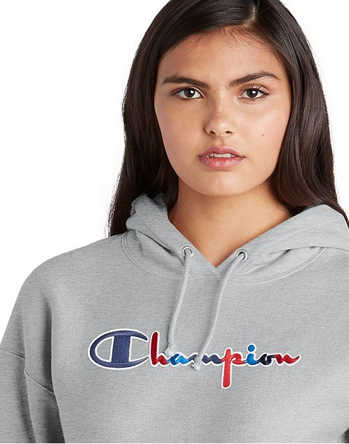 stærk grundigt bevæge sig Champion Hoodie 3 Color Vintage Logo White | Chicago City Sports