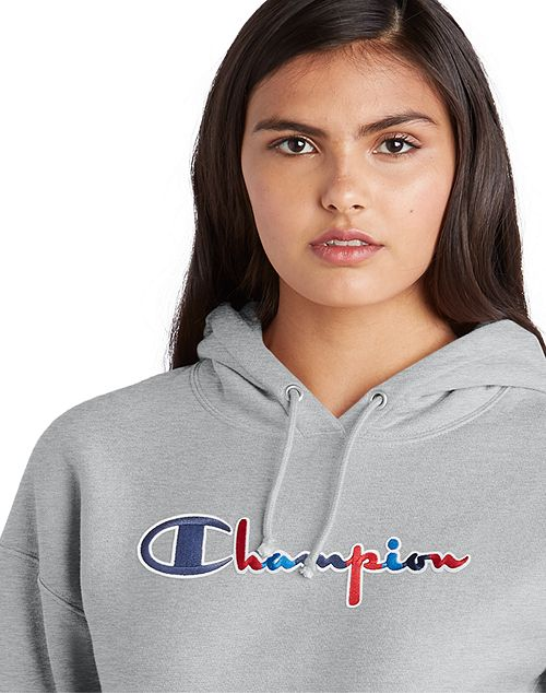 Women's Champion Life Pullover Hoodie 3 Color Vintage Logo White