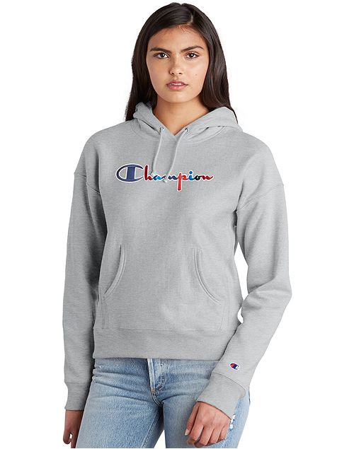 Women's Champion Life Pullover Hoodie 3 Color Vintage Logo White