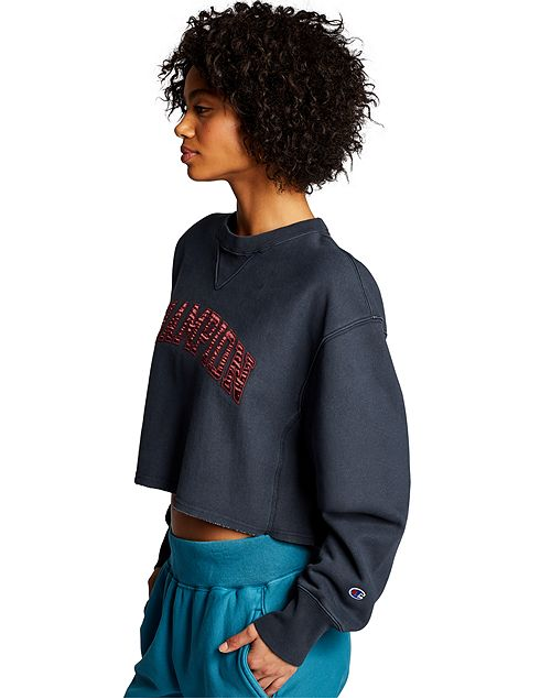 Champion women's vintage wash reverse weave cropped sweatshir hot sale