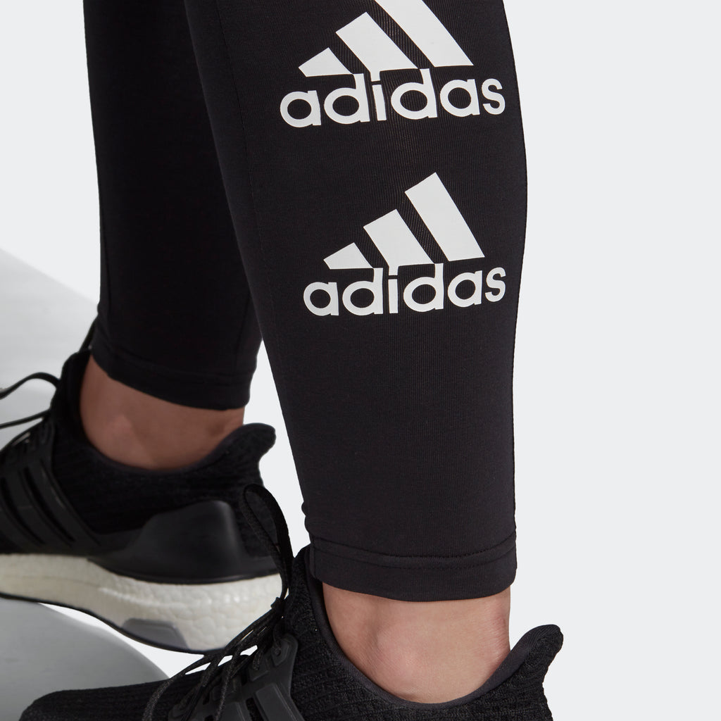 Women's adidas Essentials Stacked Logo Leggings Black FI4632 | Chicago City Sports | Badge of Sport details