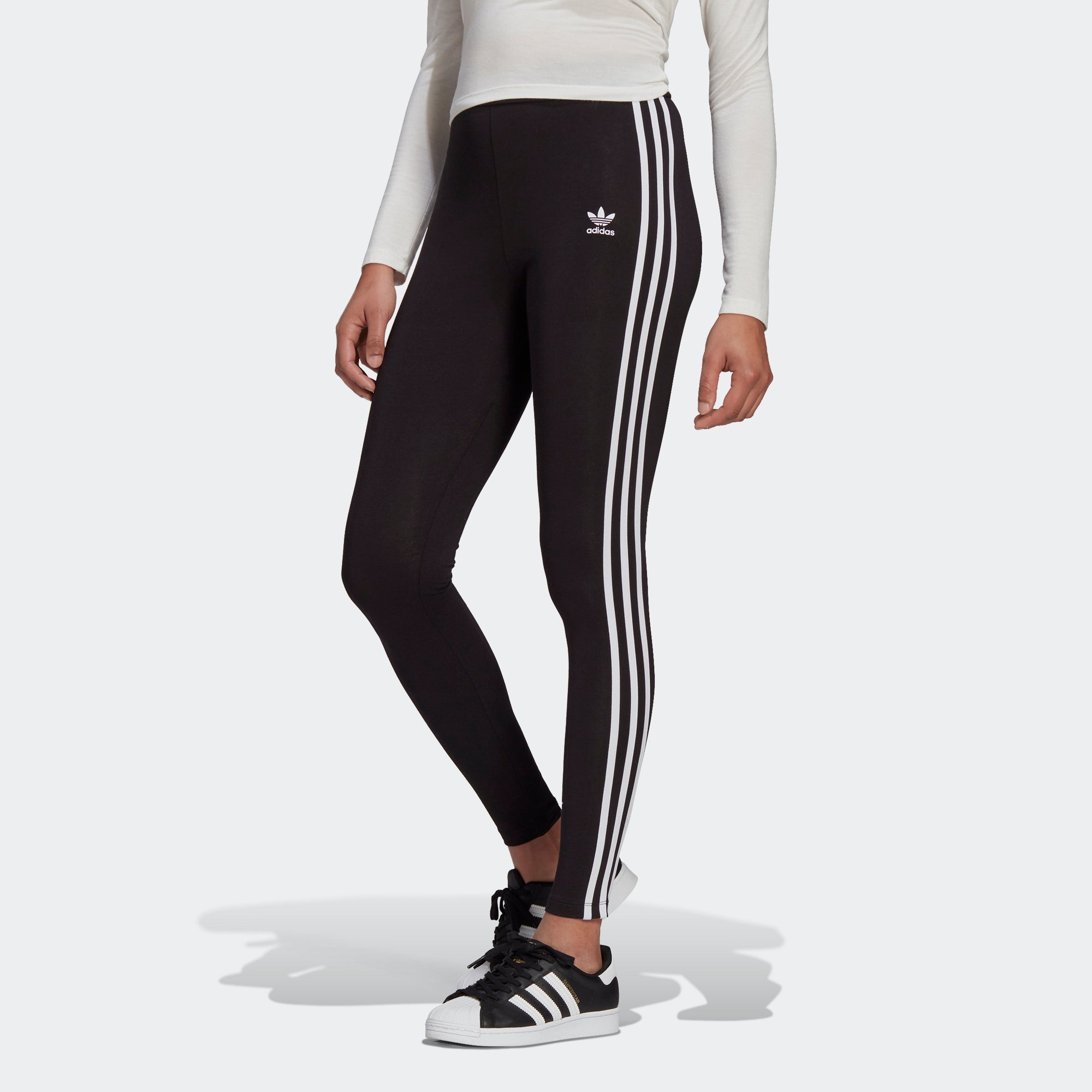 adidas Originals three stripe leggings in black and snake print | ASOS