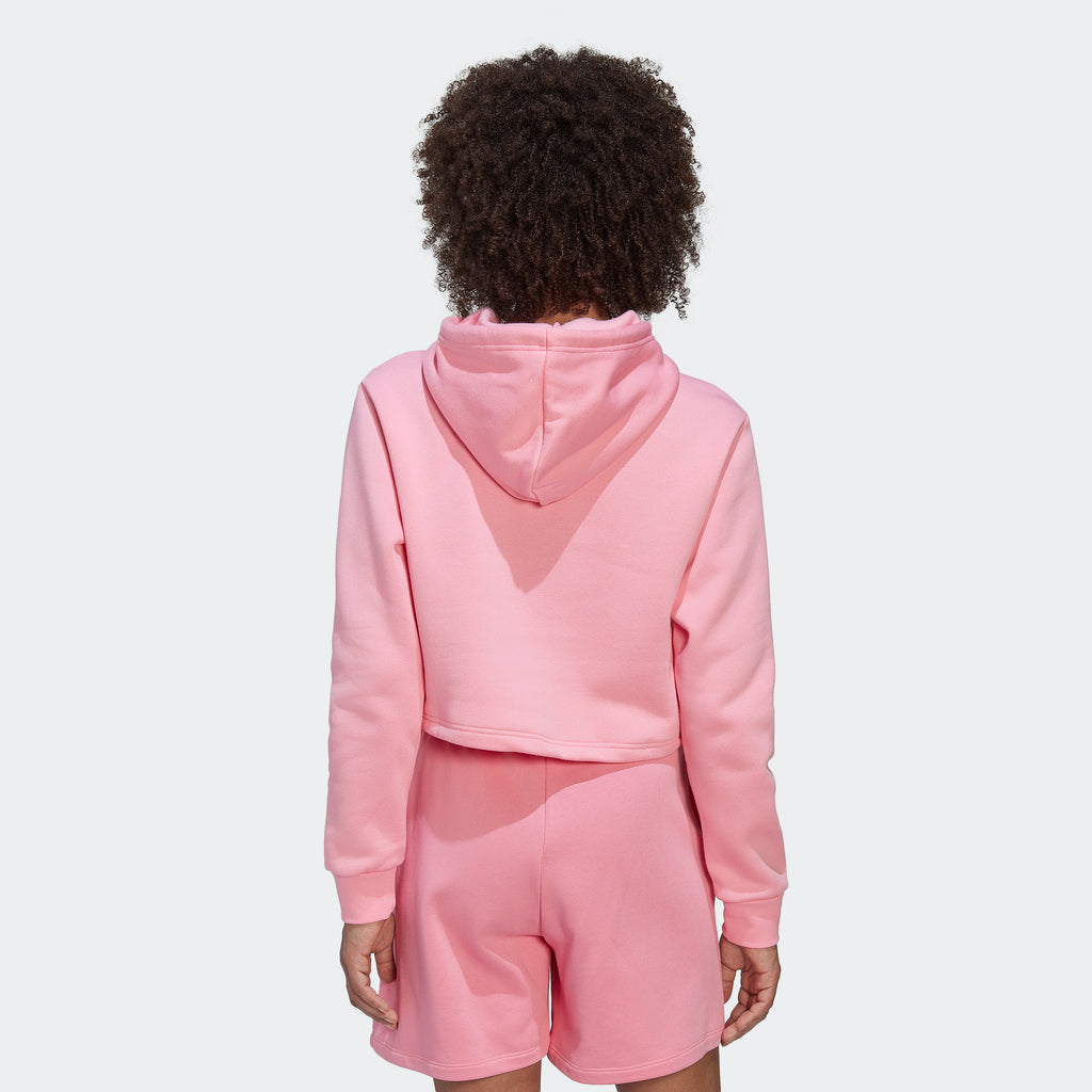 Women's adidas Originals Adicolor Essentials Crop Fleece Hoodie Bliss Pink
