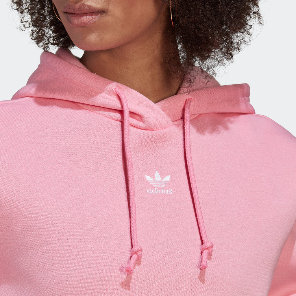 Women's adidas Originals Adicolor Essentials Crop Fleece Hoodie Bliss Pink