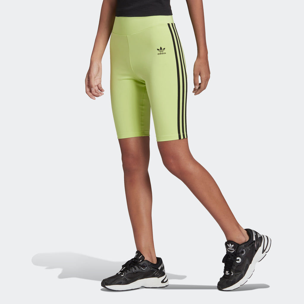 Women’s adidas Originals Adicolor Primeblue Biker Shorts Lime