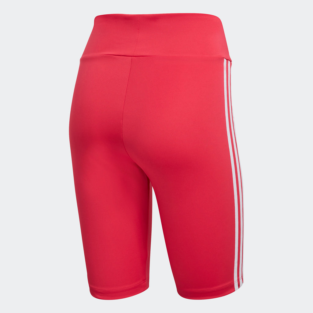 Women's adidas Originals Biker Shorts Power Pink GD2356 | Chicago City Sports | rear view