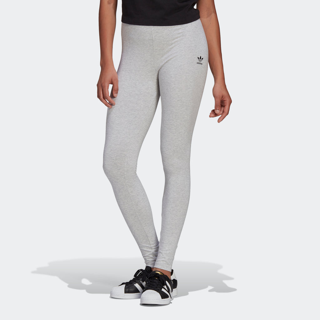Women's adidas Originals Loungewear Leggings Grey GN8270 | Chicago City Sports | front view on model